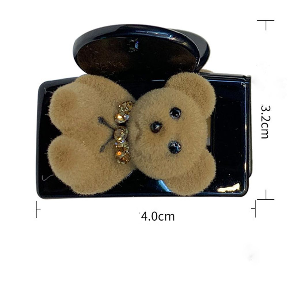 Kẹp tóc phối gấu bông phong cách Hàn Quốc đáng yêu thời trang dành cho nữ