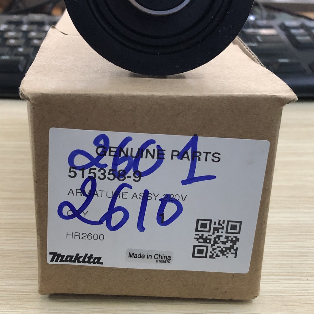 Rotor khoan bê tông MAKITA 2600 2601 2610 HR2600 HR2610 HR2601 220V  220V - Tặng chổi than