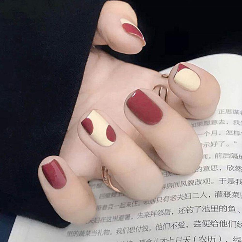 Móng Tay Giả Ngắn Tháo Rời Được Hình Hoa Trang Trí Nghệ Thuật