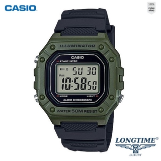 Đồng hồ nam dây nhựa casio trẻ trung w-218h-3av chính hãng
