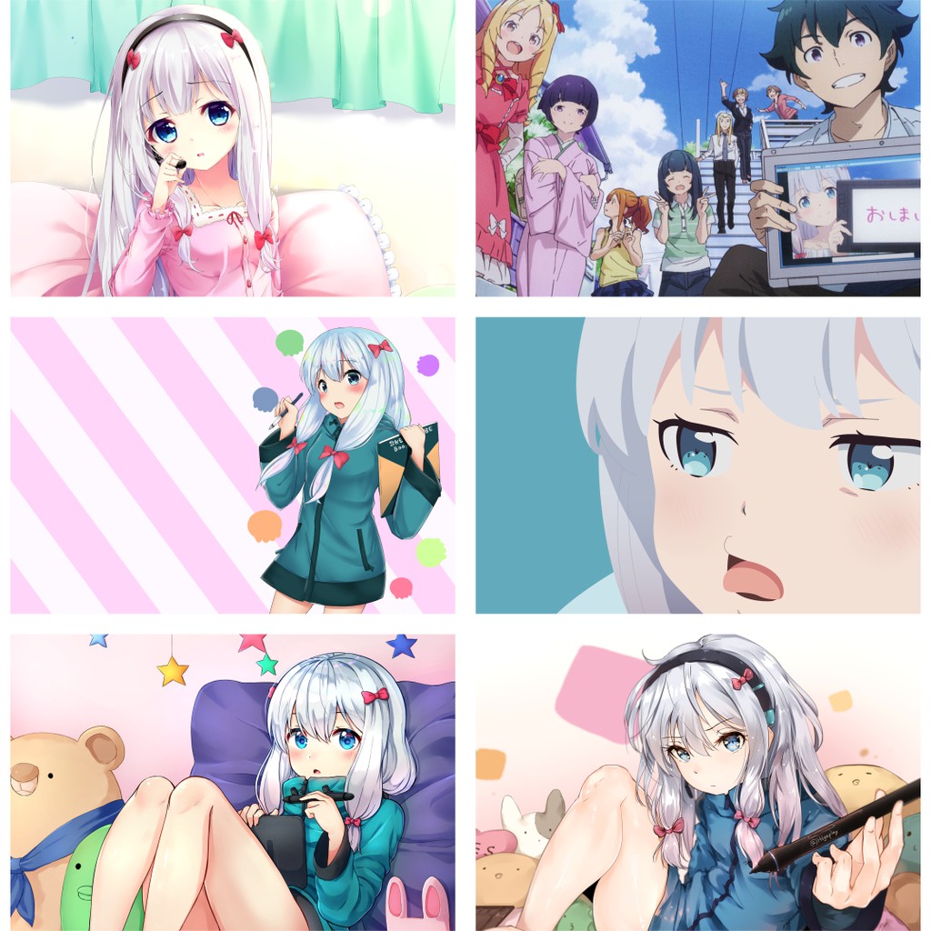 Hộp 30 Tấm Hình Anime Eromanga Sensei - Tác Giả Đào Hoa By AnimeX