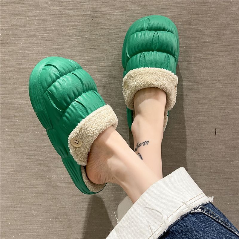 Dép Bông Đi Trong Nhà Chống Trượt Chống Thấm Nước Dễ Thương Cho Cặp Đôi