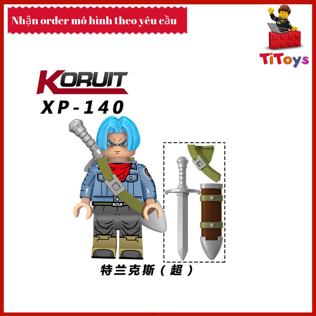 Minifigures Saiyan Trunks - Đồ chơi Lắp ghép Xếp hình Mô hình Mini Dragon Ball KT1020