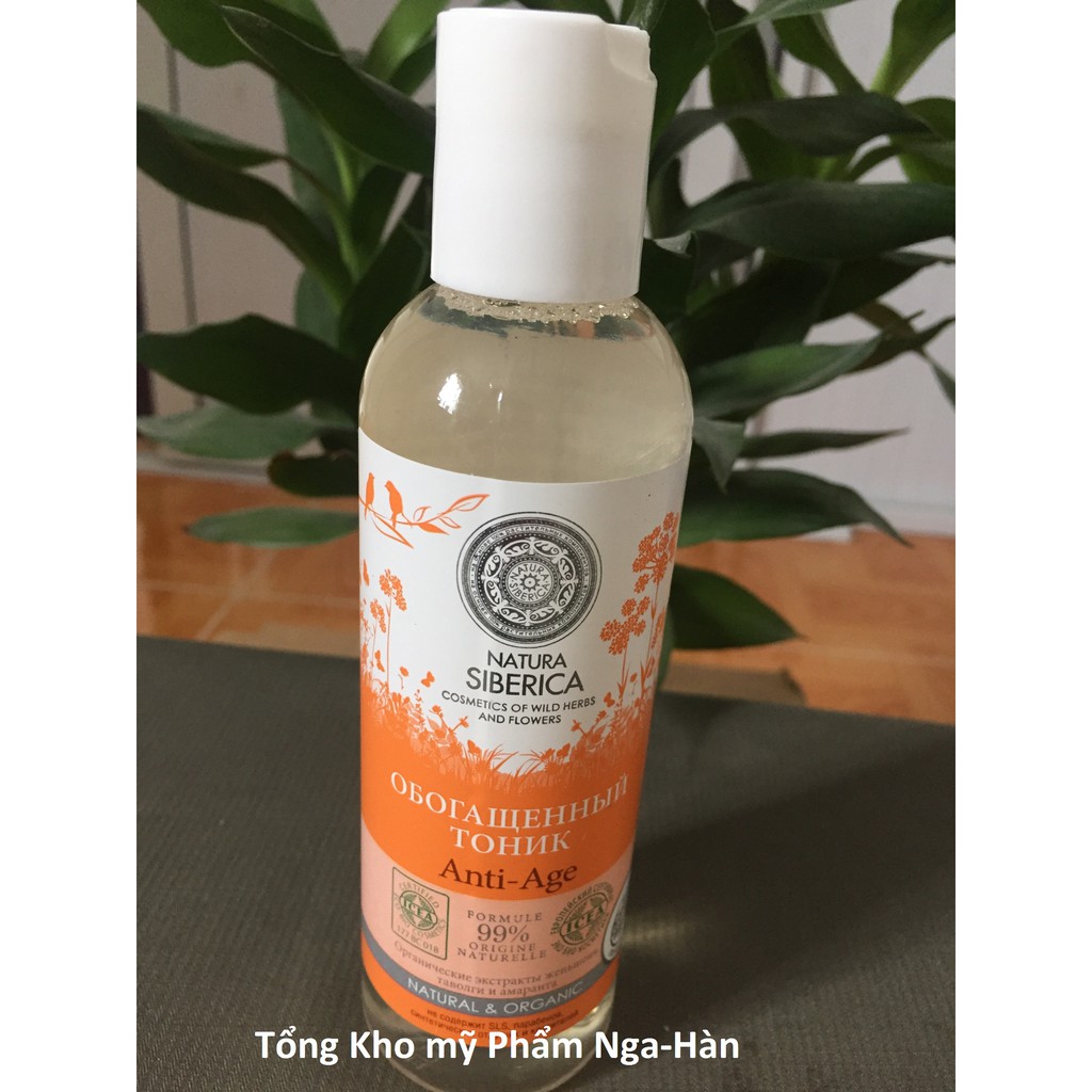 Nước hoa hồng Natura Siberica chống lão hóa, tăng độ đàn hồi, se khít lỗ chân lông