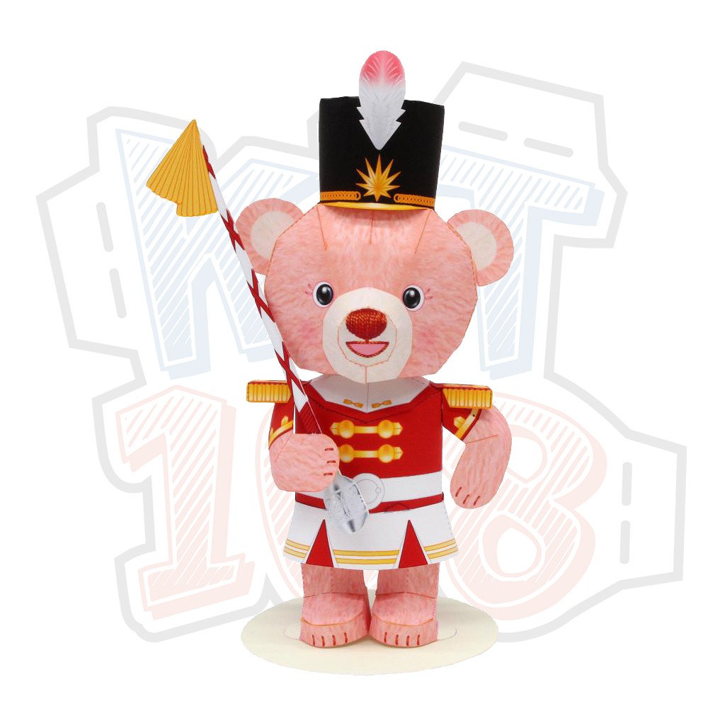 Mô hình giấy Cute Mini Gấu Teddy Bear (Drum Major)