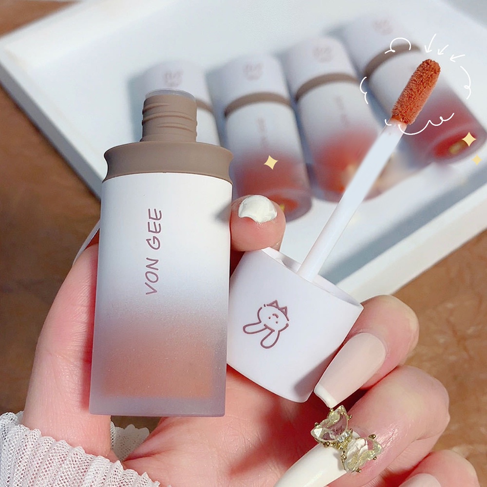 Son Môi Nhung Lì Qibest Lâu Trôi Chống Thấm Nước Với 6 Màu Lựa Chọn Cho Nữ