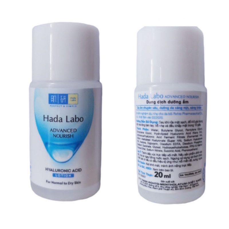 Dung dịch dưỡng ẩm tối ưu Hadalabo 20ml