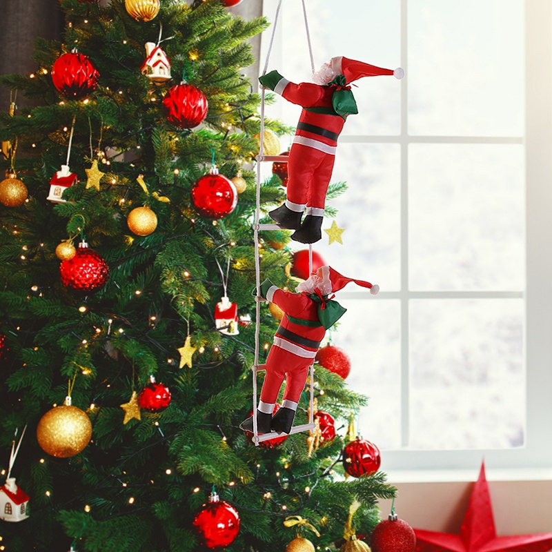Unnyt Phụ Kiện Trang Trí Giáng Sinh Hình Ông Già Noel Leo Thang
