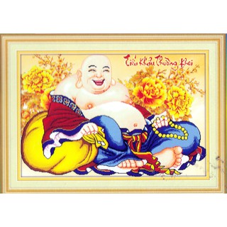 Tranh Đính Đá ABC 3D Phật Di Lặc 8037 , 63040 (khách tự đính) kt:95x66cm