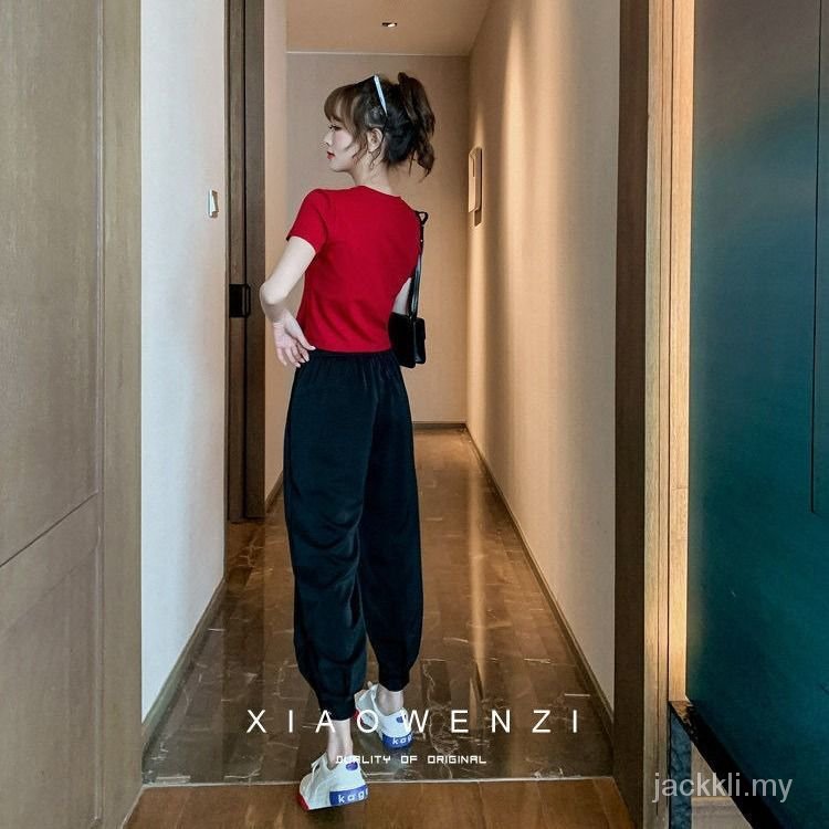 Bộ Đồ Thể Thao Áo Tay Ngắn + Quần Lửng Thời Trang Mùa Hè Cho Nữ | BigBuy360 - bigbuy360.vn