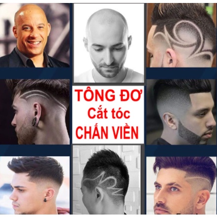 Tông đơ cắt tóc, chấn viền VINTAGE-T9 nhỏ gọn, sạc điện, pin cực bền(HUY MÁY CẠO RÂU)