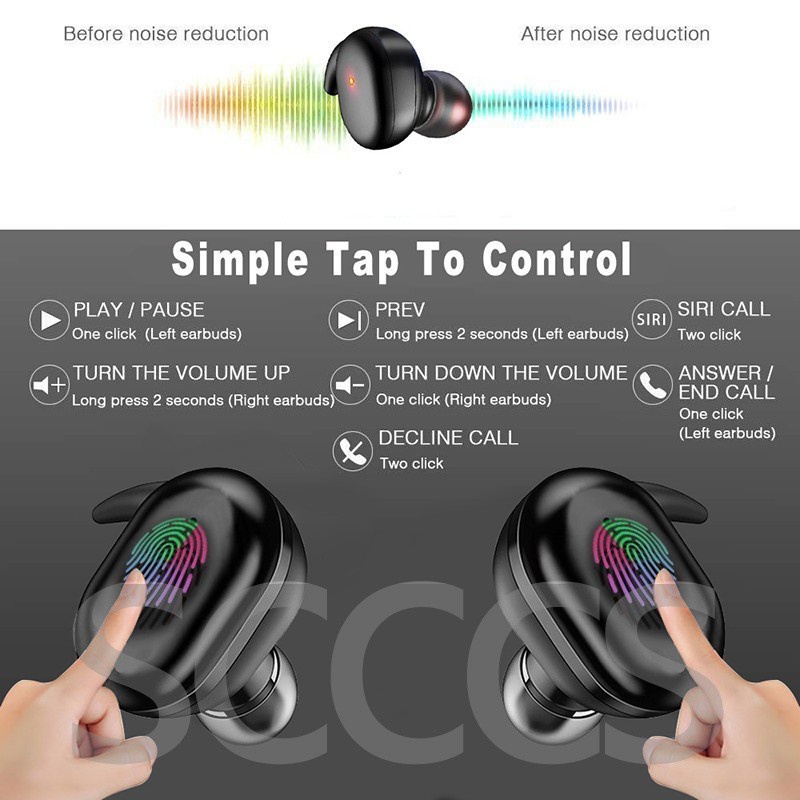 Tai Nghe Bluetooth 5.0 Y30 tws Có Mic Cho Android ios