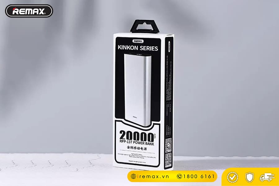 Sạc dự phòng Remax 20.000mAh RPP137 | Chính hãng BH 6 tháng