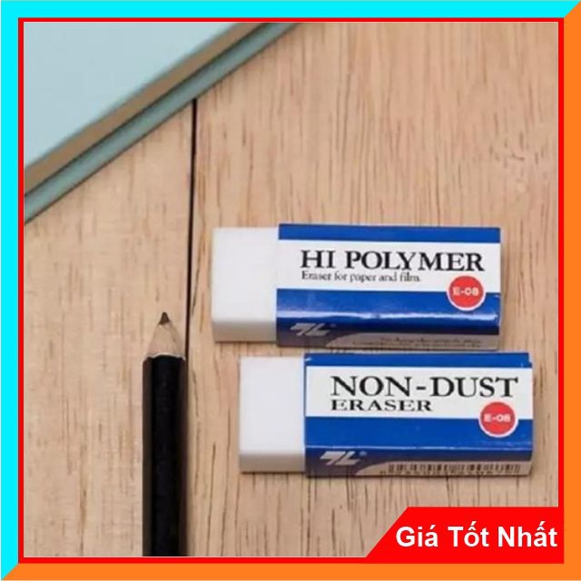 Gôm Tẩy Chì Thiên Long E08 - Được Làm Bằng Chất Liệu Cao Su Thiên Nhiên, Dẻo Dai Và Có Độ Bền Tốt