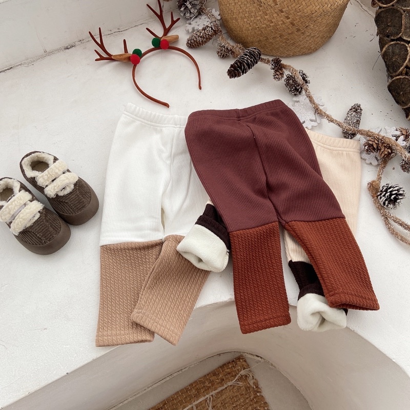 P'ti chou - Quần legging lót lông mix màu bé trai bé gái 3m - 3y