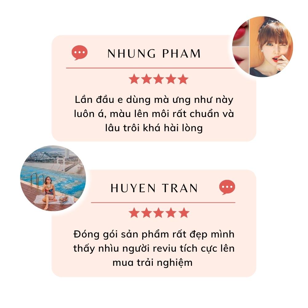 Son kem nhung lì mượt lâu trôi V9Queen siêu mịn không khô môi màu đỏ cam pha chút hồng - V9 Hera 5ml