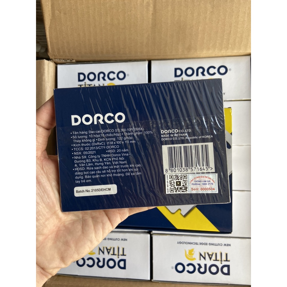 Dao lam DORCO TITAN vỉ 100 lưỡi