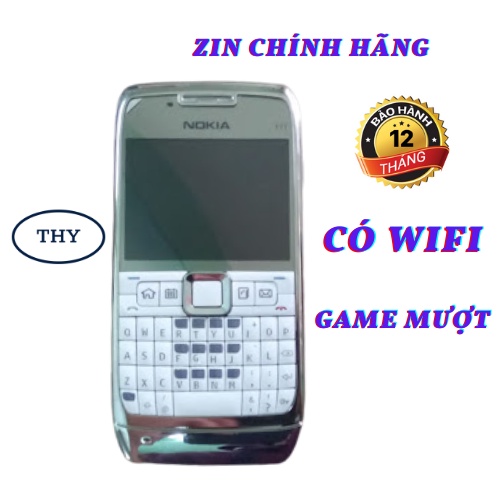 NOKIA e71 Wifi 3G Chơi Game Mượt Như NOKIA E72 Zin Chính Hãng Nắp Lưng Thép Chống Rỉ  Bảo Hành 12 Tháng