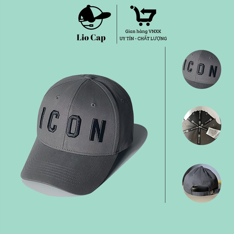 Mũ lưỡi trai ICON ghi VNXK full hộp cao cấp Free Size thêu logo chữ nổi 3D.