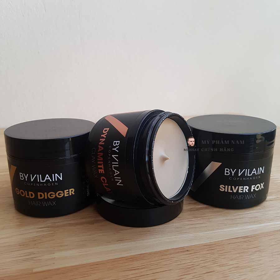 Sáp By Vilain Gold Digger, Silver Fox, Dynamite Clay, sáp vuốt tóc By Vilain cao cấp chính hãng Đan Mạch - 65ml