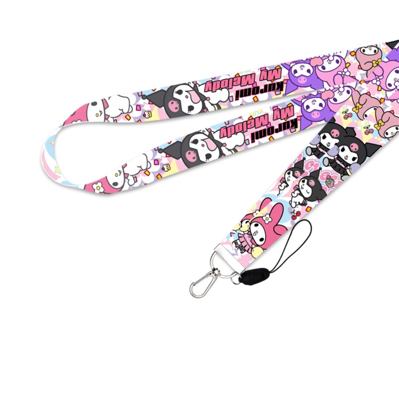 Sẵn Sàng Hàng!!! Mới Dây Đeo Cổ Giữ Thẻ Id Họa Tiết Nhân Vật Sanrio Kuromi Đáng Yêu