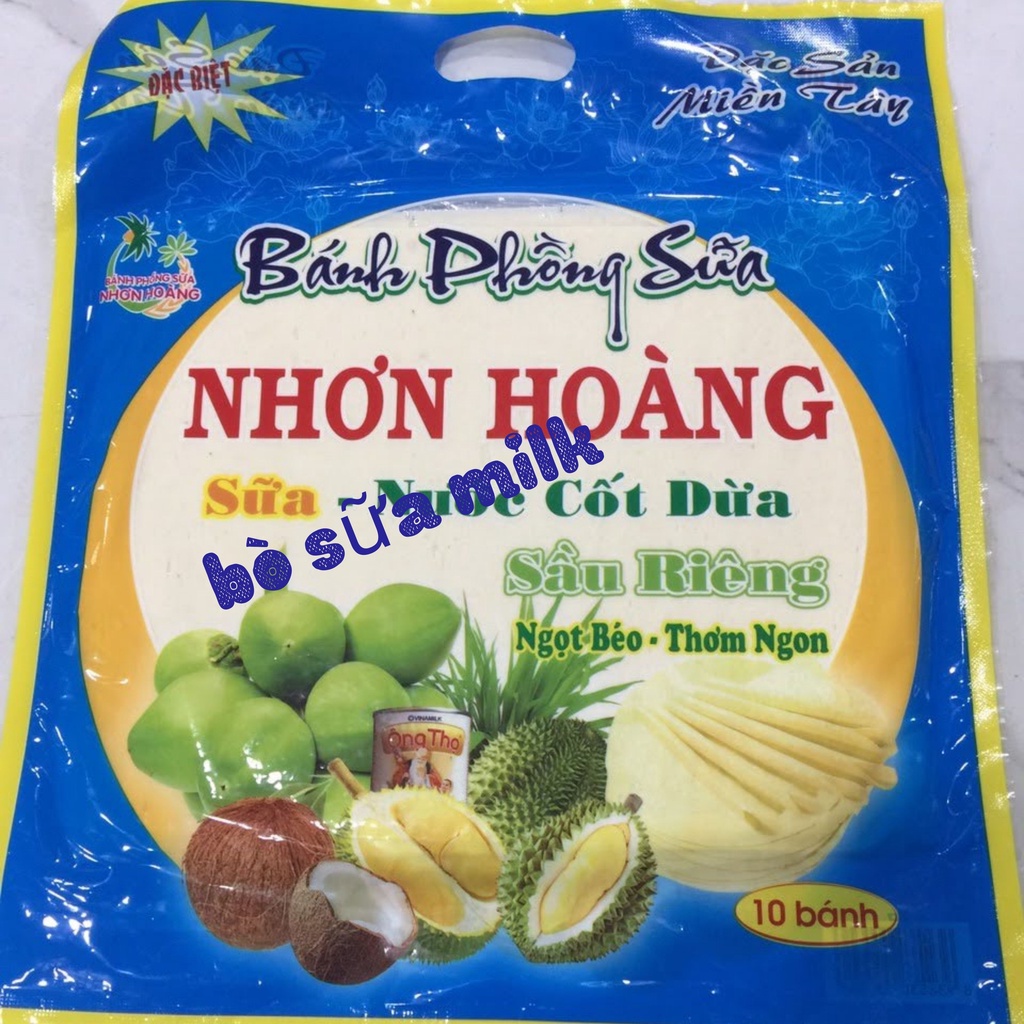 Bánh tráng sữa nước cốt dừa sầu riêng Nhơn Hoàng nhỏ