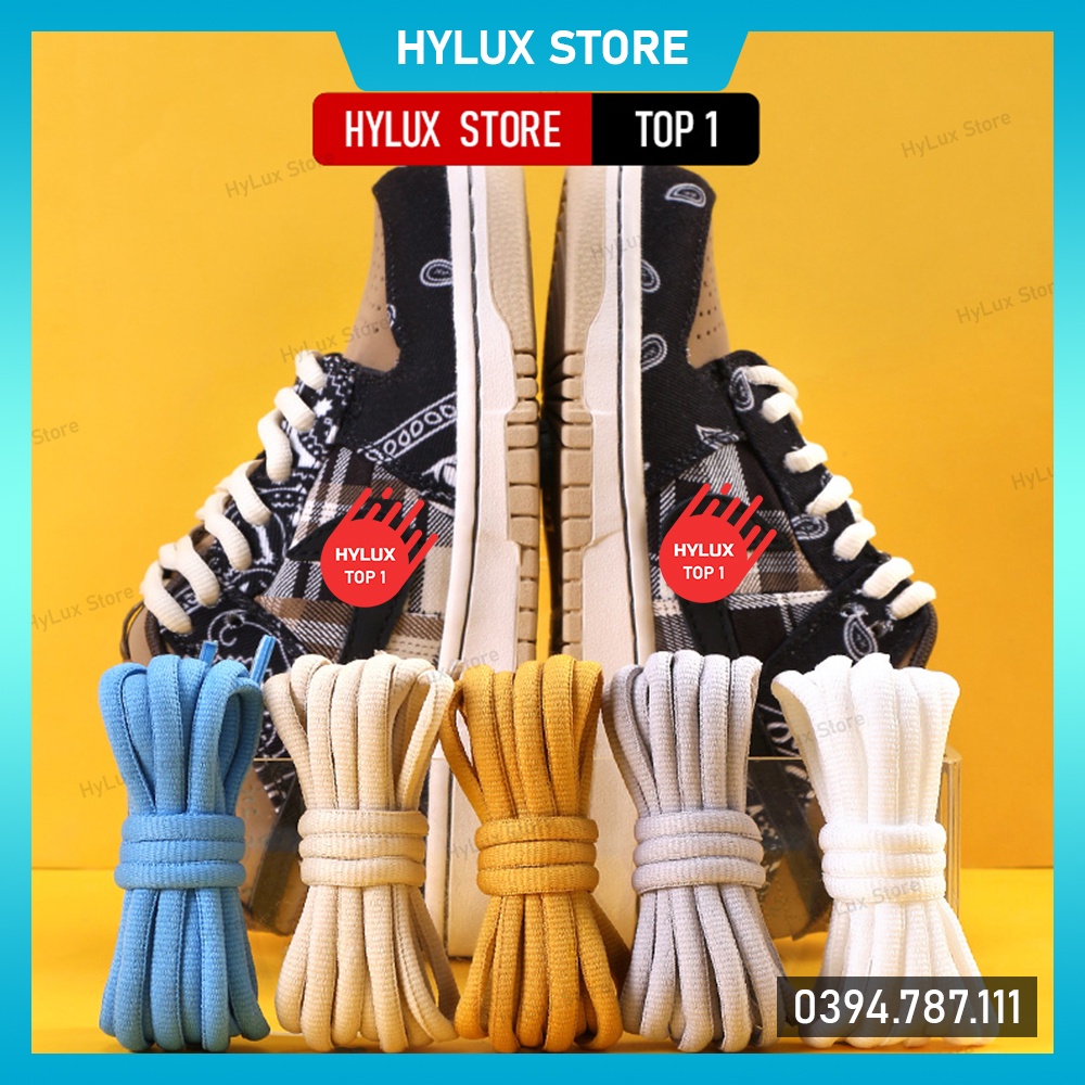 [Oval 37 màu/17-37] Dây giày oval Sb Dunk bản 9mm cao cấp bảng 37 màu - Dây giày thể thao