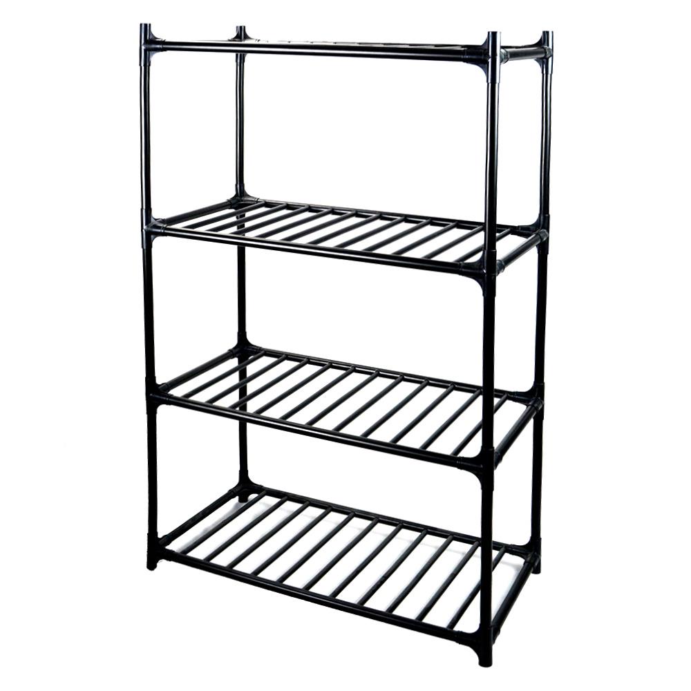 HomeBase FURDINI Bộ kệ để đồ bằng thép có 4 ngăn lưu trữ đồ đạc Thái Lan W90xH139xD45cm màu đen