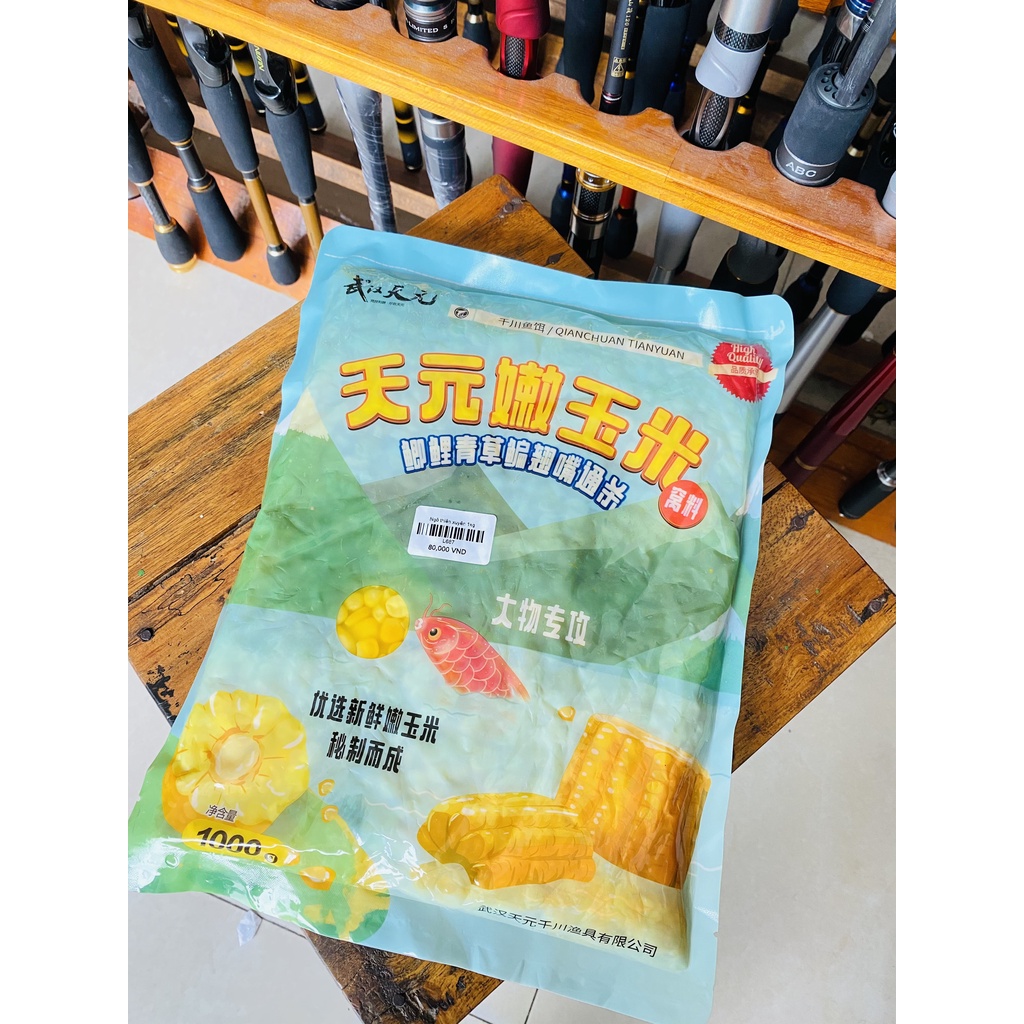 Combo mồi câu trắm trắng gồm 3 món đài câu thích - dahe vị đào - nước xanh - ngô thiên xuyên