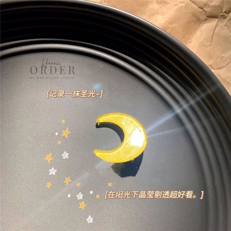 Set 5 Chiếc Kẹp Tóc Hình Mặt Trăng Mini Dễ Thương