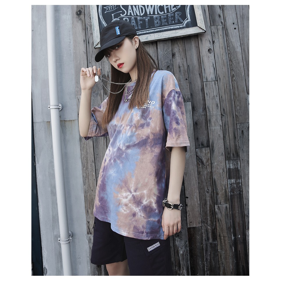 Áo Thun Loang Màu Tay Lỡ Nam Nữ Grand Vải Cotton WAT455- Áo phông from rộng UNISEX phong cách ulzzang hàn quốc