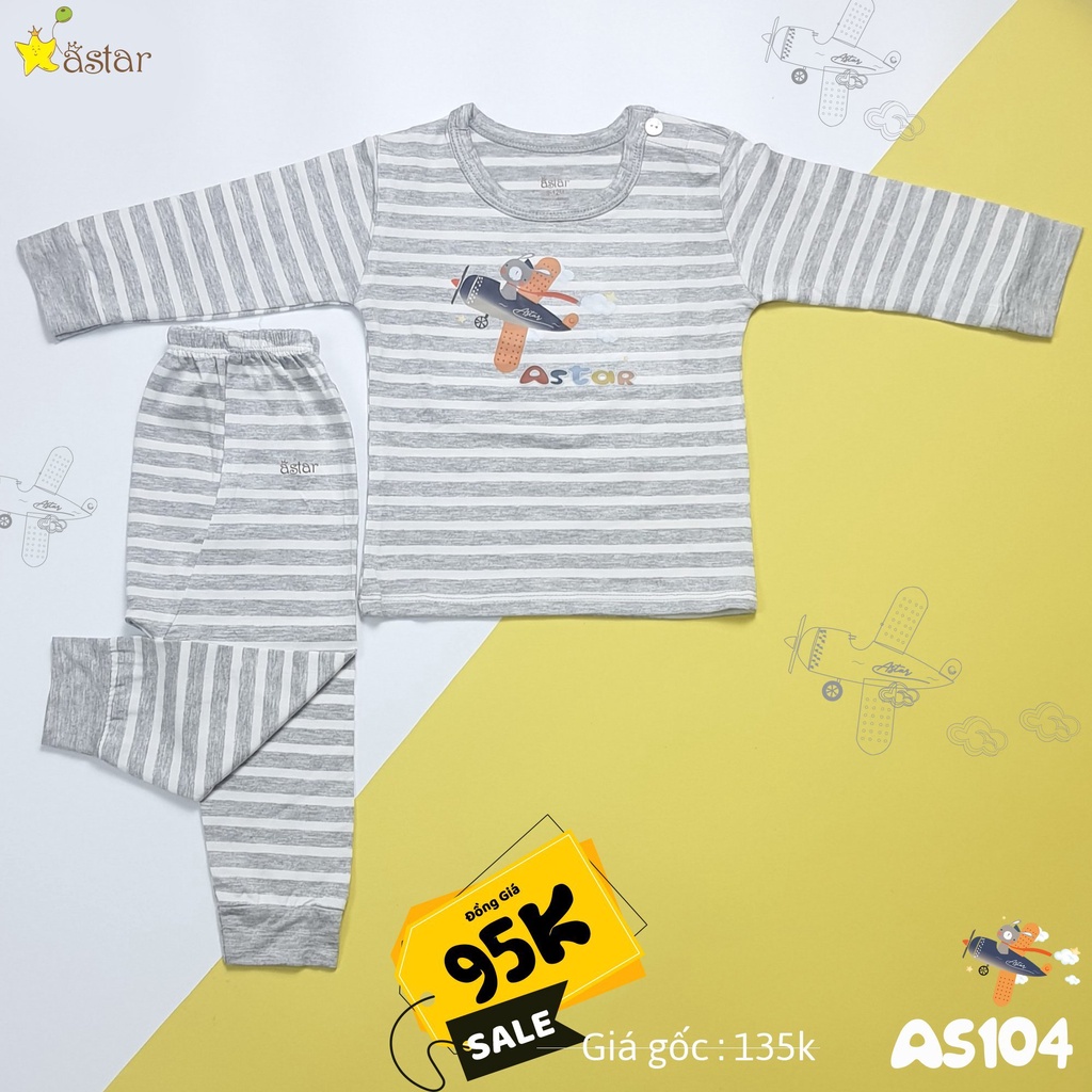 Bộ petit cotton dài tay Astar cho bé 7-14kg