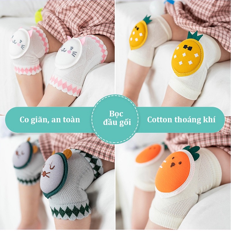 Bọc bảo vệ đầu gối cao cấp cho bé tập bò thoáng khí, tập đi an toàn cho trẻ 0 - 3 tuổi