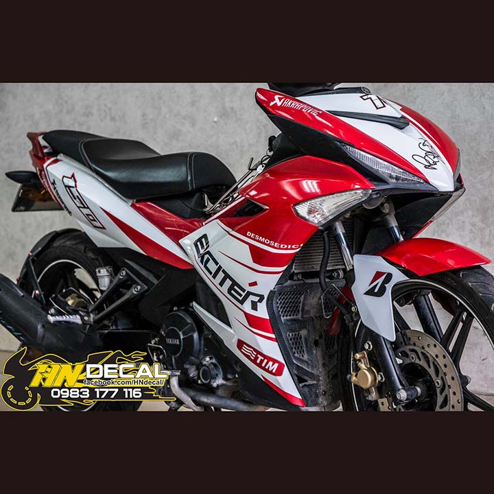 Tem Trùm Exciter 150 Trắng Đỏ