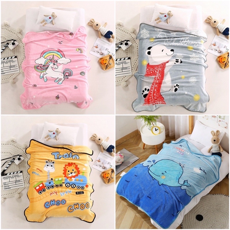 Chăn lông tuyết cho bé size 100 X140cm Được chọn mẫu