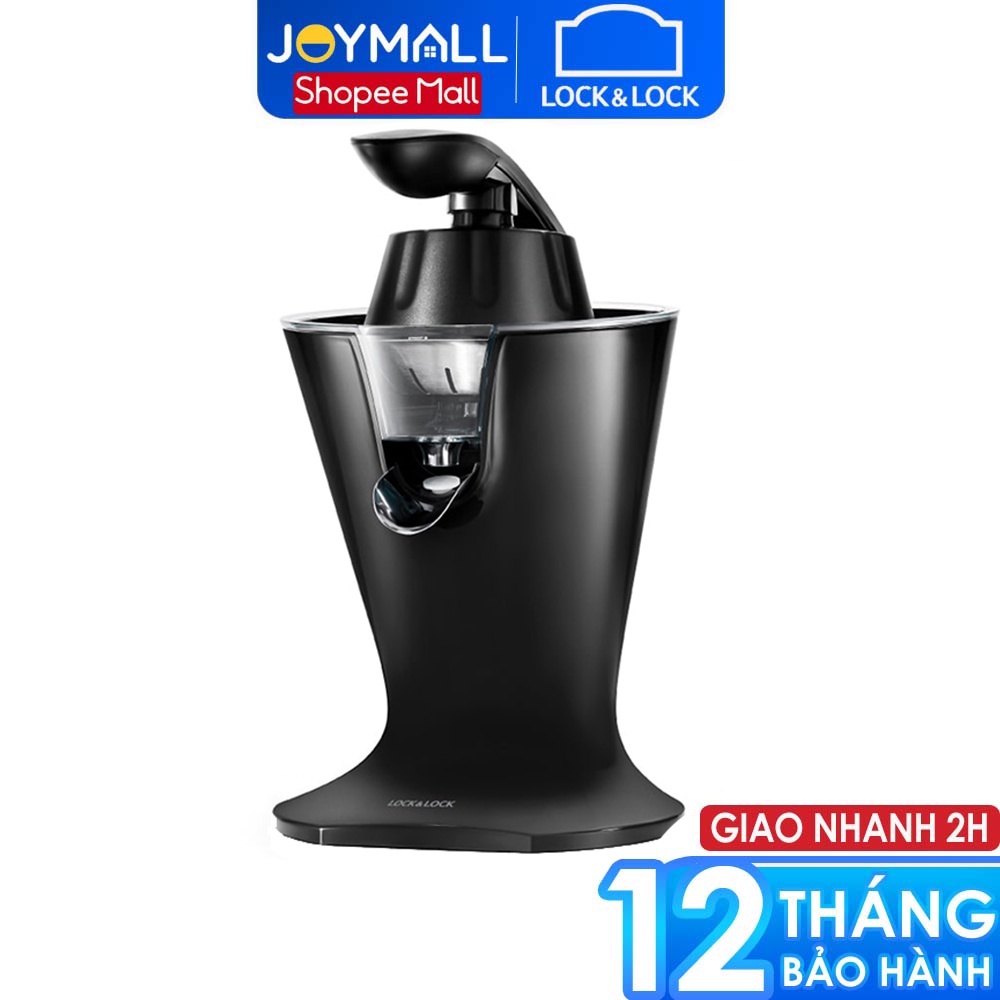 Máy vắt cam Lock&Lock EJJ256BLK 85W - Bảo hành chính hãng 12 tháng, cần gạt đòn bẩy, tay cầm mềm, dễ sử dụng - JoyMall