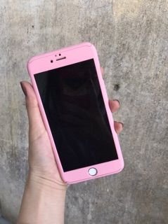 Ốp full 360 6plus hồng & đen 