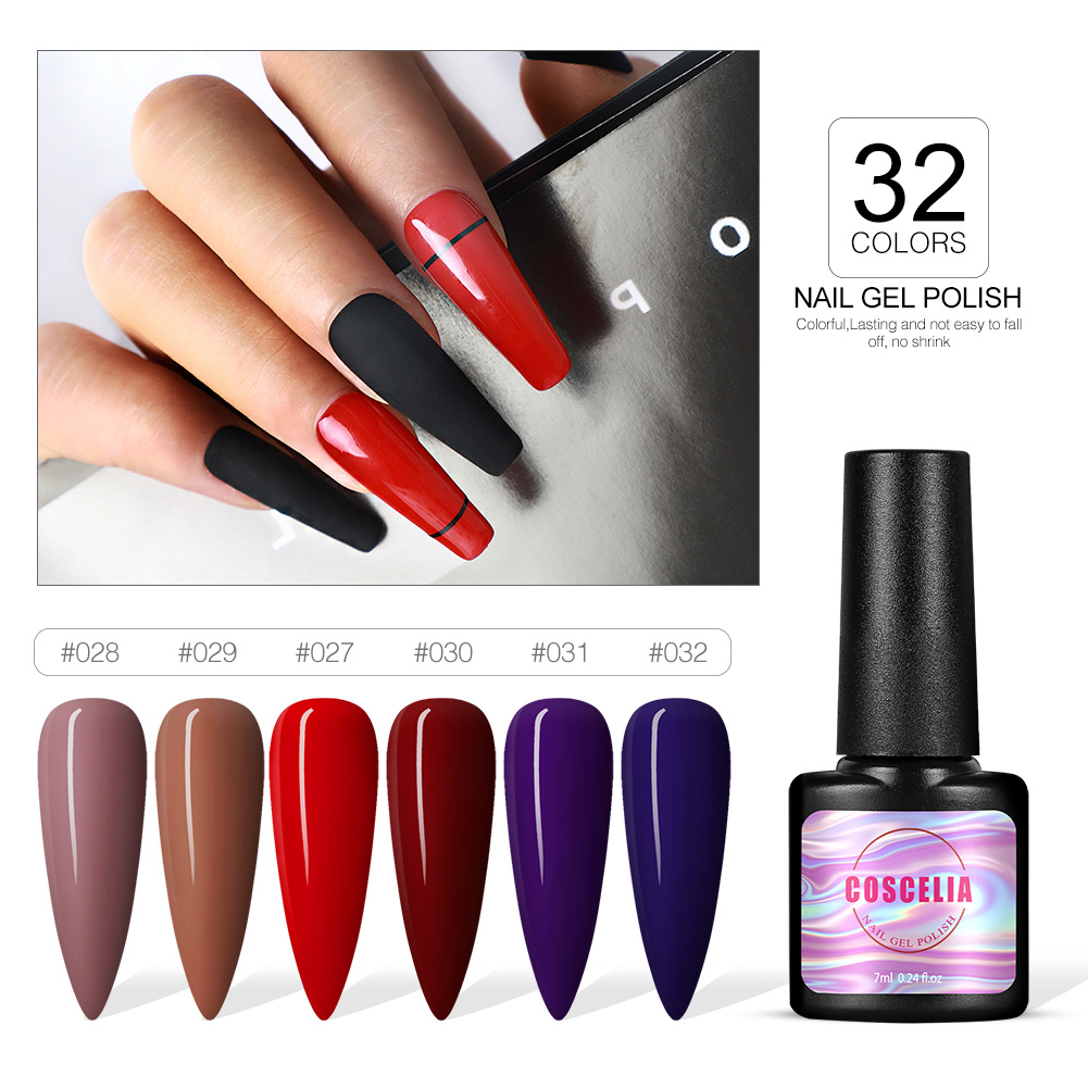 [Hàng mới về] Gel sơn móng tay màu kẹo 7 ml 32 màu sắc tùy chọn