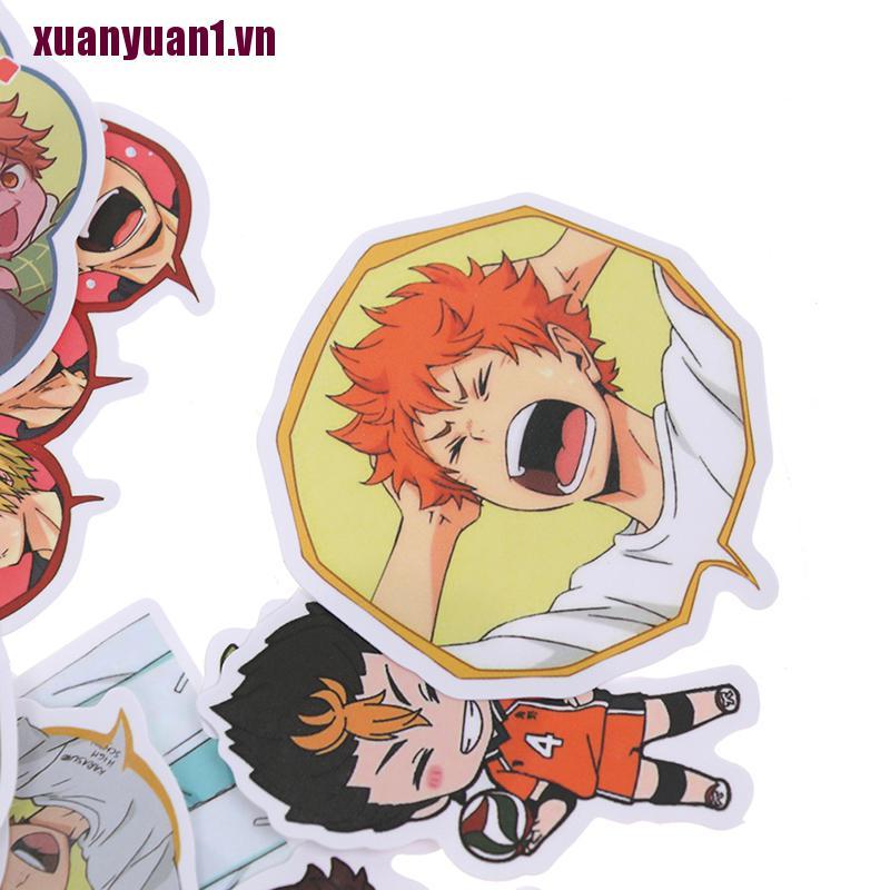 [xuanyuan1] 50 Miếng Dán Anime Haikyuu PVC Cho Hành Lý Laptop Ván Trượt DIY