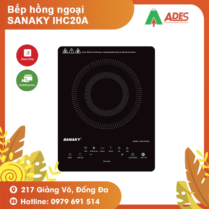 Bếp hồng ngoại SANAKY IHC20A mới 2020 Chính Hãng Bảo hành 12 Tháng