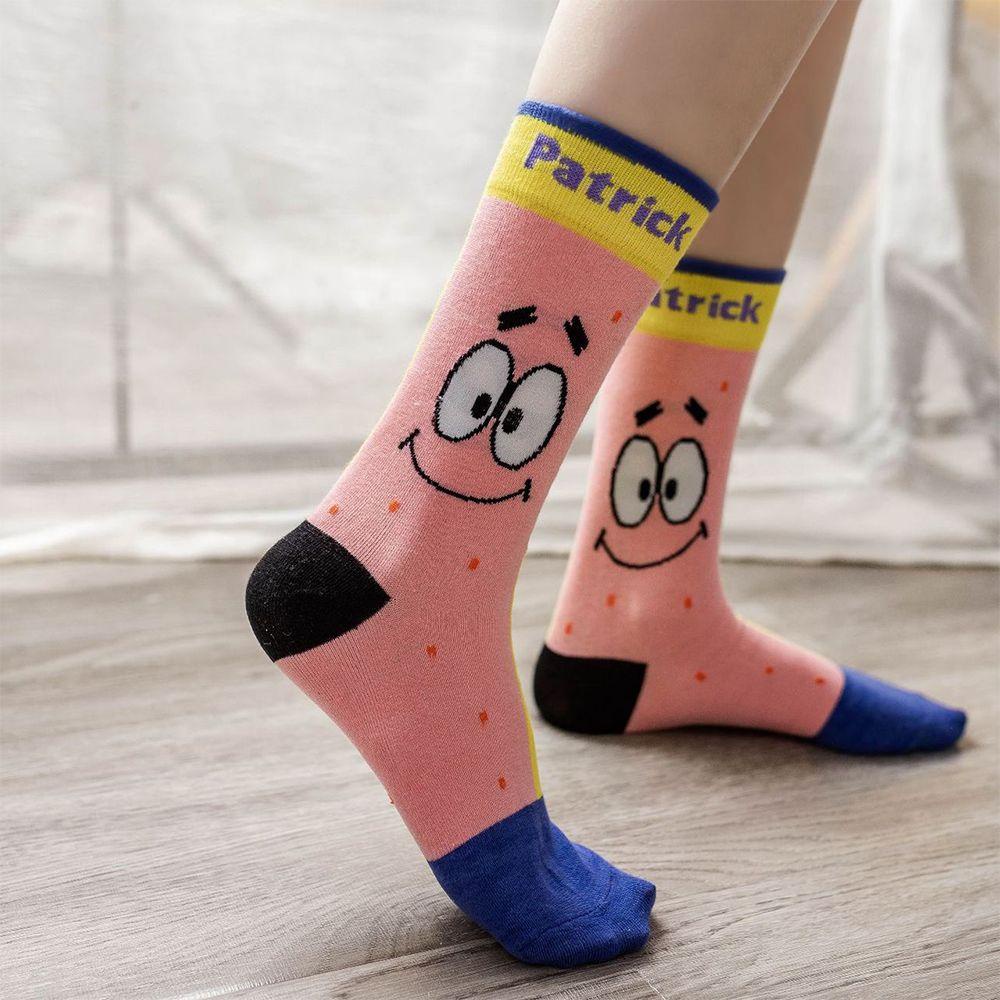 MXGOODS Vớ Thể Thao Chất Liệu Cotton Co Giãn Họa Tiết Hoạt Hình Spongebob Phong Cách Harajuku Cho Nữ