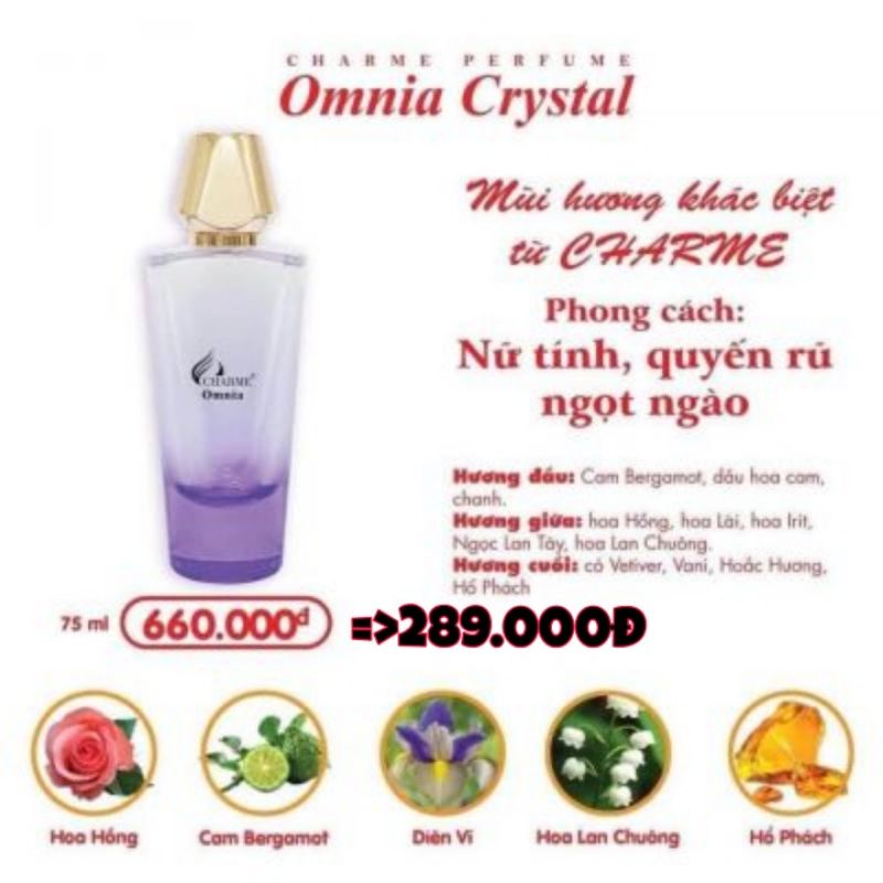 Nước Hoa Charm Omnia 75ml Chính Hãng Chuẩn Mùi Hương Pháp