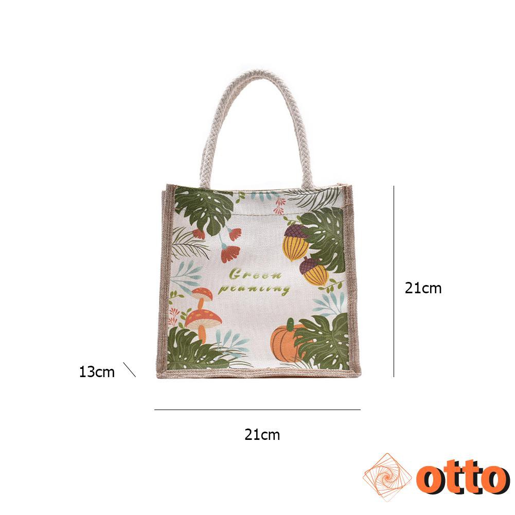 Women Flamingo Street Shopping Tote Linen Large Capacity Satchel Fashion Daily Shoulder Top-handle Bag