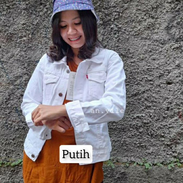 LEVIS Áo Khoác JEANS DENIM Thời Trang Cá Tính Cho Nữ