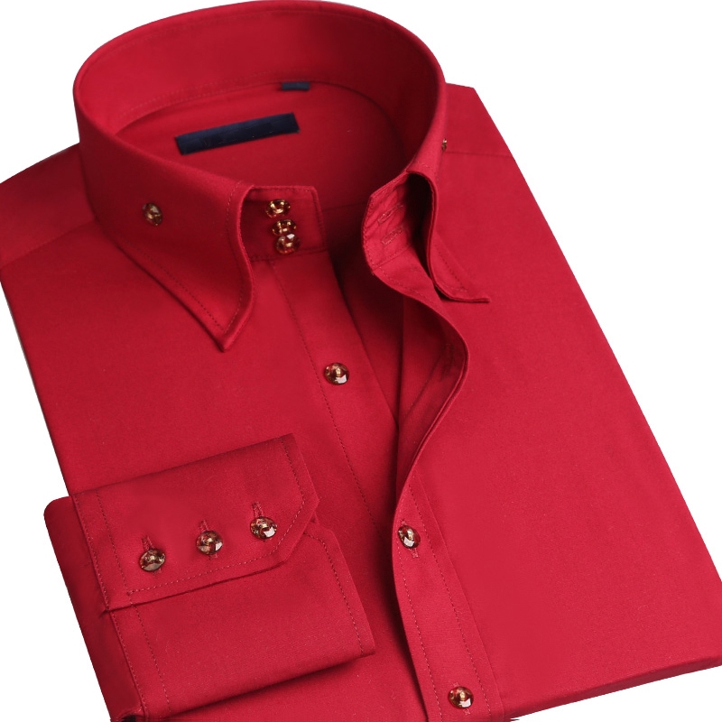 Áo Sơ Mi Tay Dài Cổ Lọ Dáng Ôm Vải Cotton Thời Trang Cao Cấp Cho Nam | BigBuy360 - bigbuy360.vn