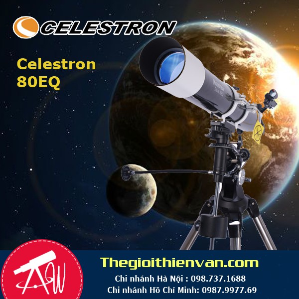 Kính thiên văn Celestron PowerSeeker 80F900 EQ - CHÍNH HÃNG BẢO HÀNH 2 NĂM