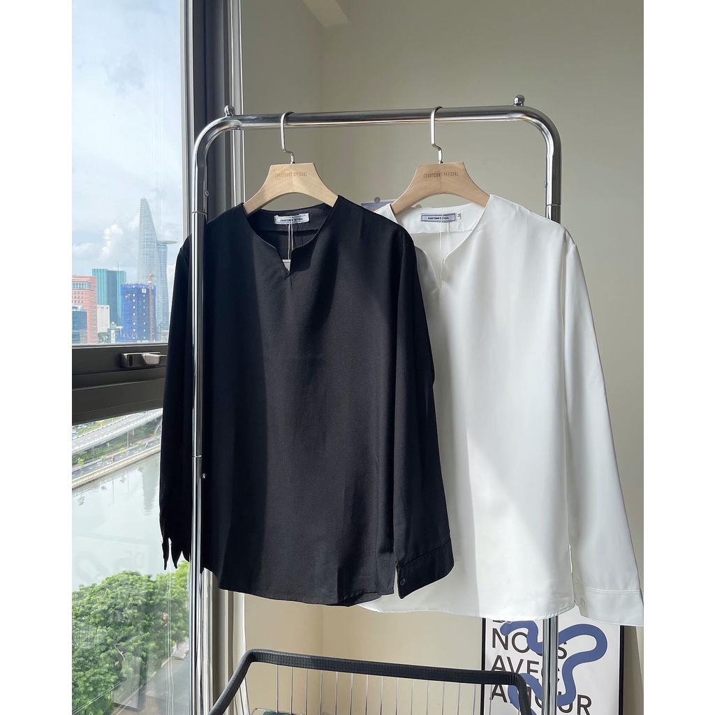 Sơmi cổ V (hình chụp thật)