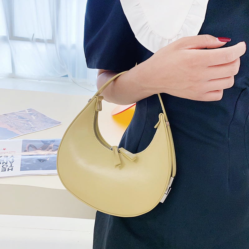 Túi đeo dưới cánh tay Hình Tròn Nhỏ Màu Hồng Phong Cách Hàn Quốc Thời Trang Mùa Hè Cho Nữ