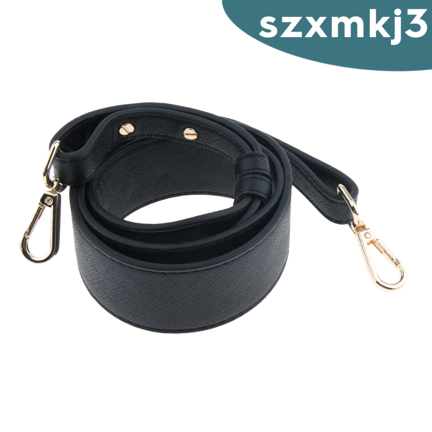 Dây da đeo túi xách bản rộng 4cm màu đen thay thế thông dụng