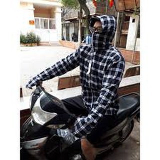 Áo chống nắng kẻ karo 2 lớp cho nam